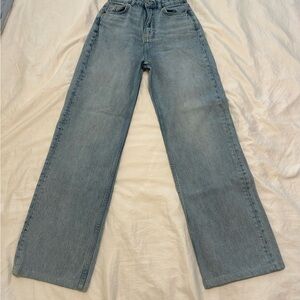 Reformation Light Blue Straight Leg Jeans